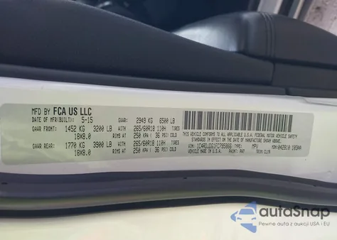 2015 Dodge Durango Limited from USA, damaged, VIN 1C4RDJDG1FC795866